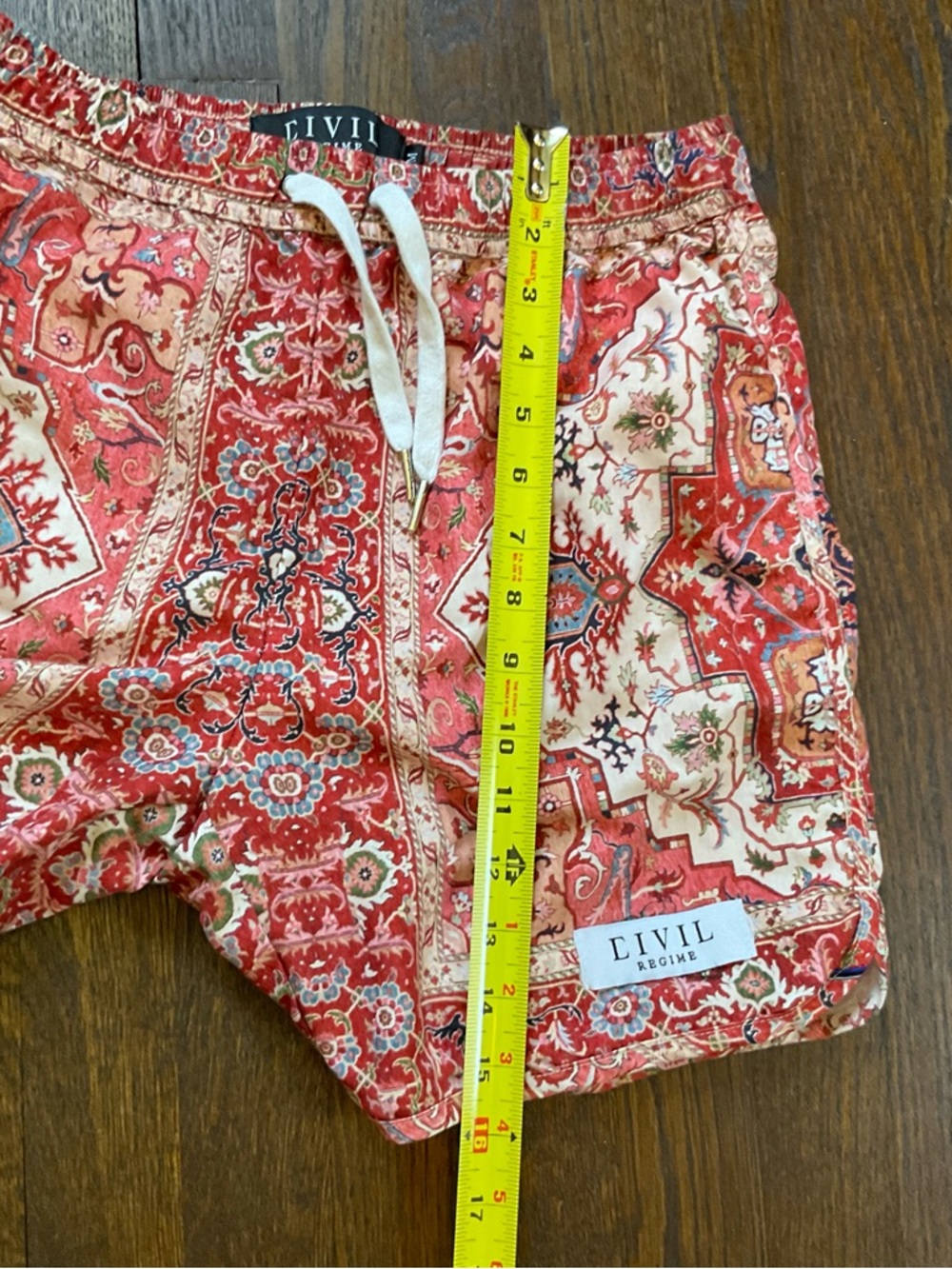 Civil Regime Persian Print Swim Trunks Men’s Medium Resort Luxe Lined Shorts - Picture 14 of 16